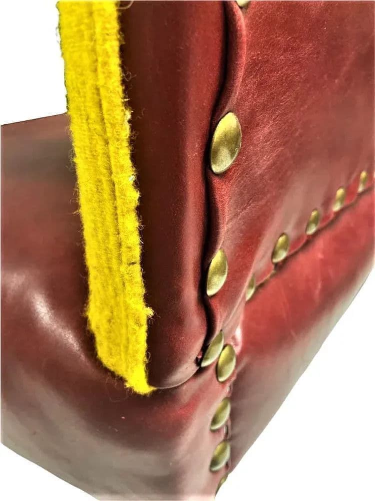 Antique Hacienda Throne Chair Reupholstered With Hand Loomed Oaxaca Tapestry and Leather - Thumbnail 11