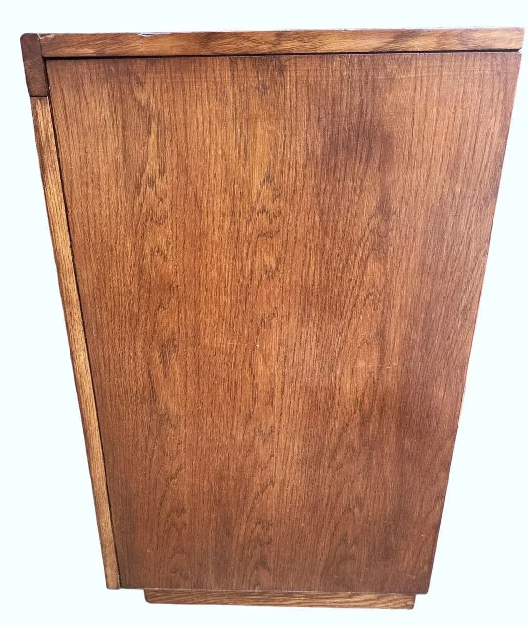 Mid 20th Century Russel Wright Style Solid Oak Bassett Credenza - Thumbnail 5