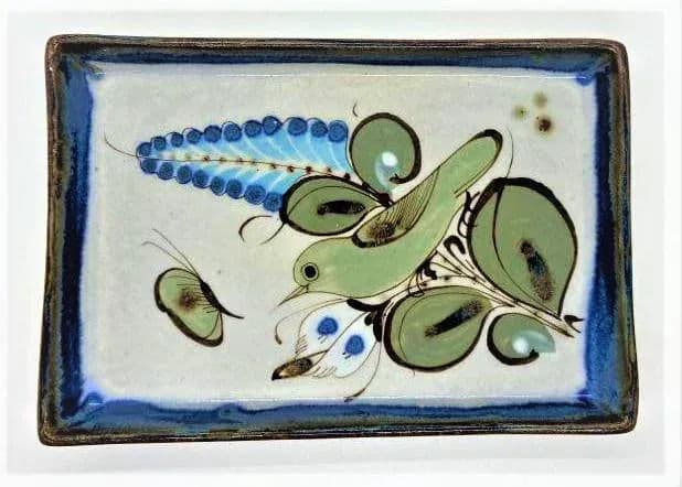 Mid 20th Century Vintage Ken Edwards Tonalá Stoneware Rectangular Serving Plate - Thumbnail 7