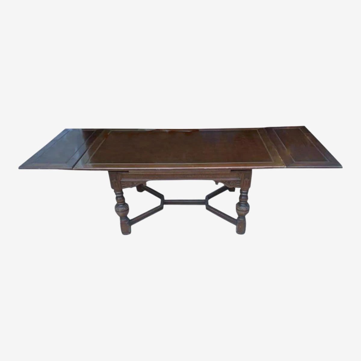 Antique 9 Ft. Walnut Spanish Revival Refectory Table by Tell City Furniture - Circa 1910 - Image 1