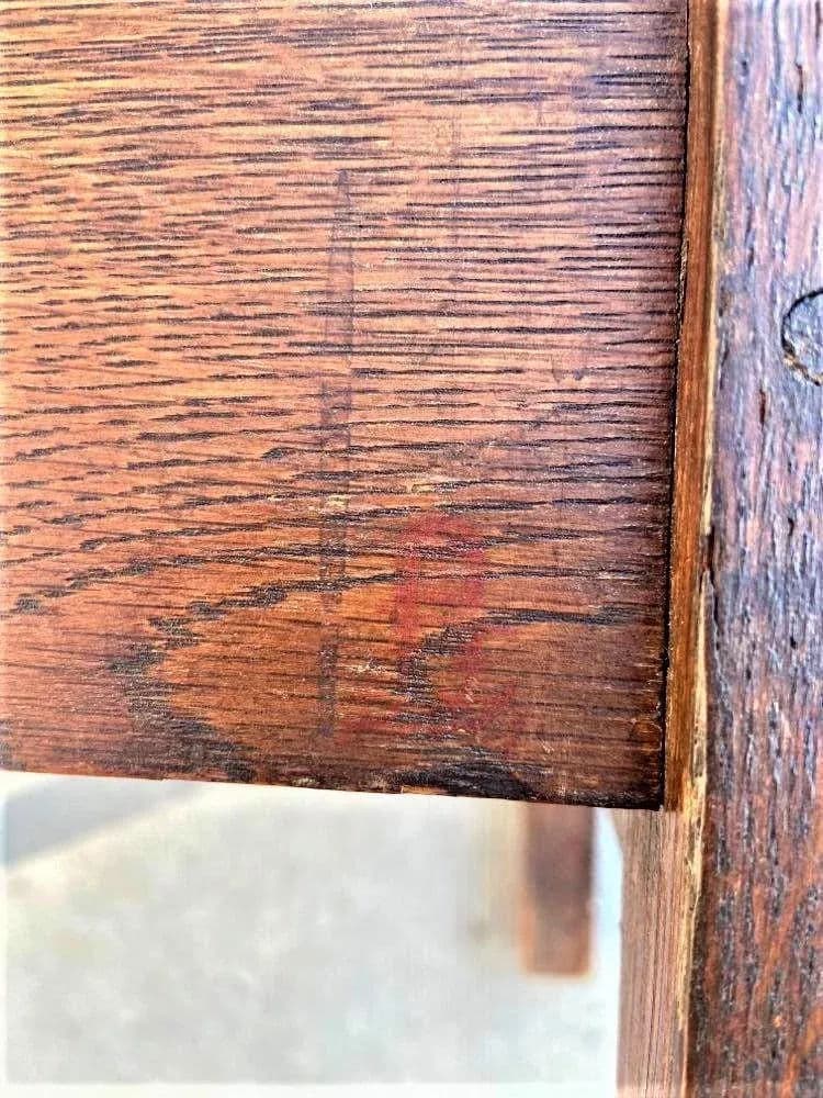 Signed Gustav Stickley Quarter Sawn Mission Oak Chair With New Leather Seat Cover - Early 20th Century - Thumbnail 12