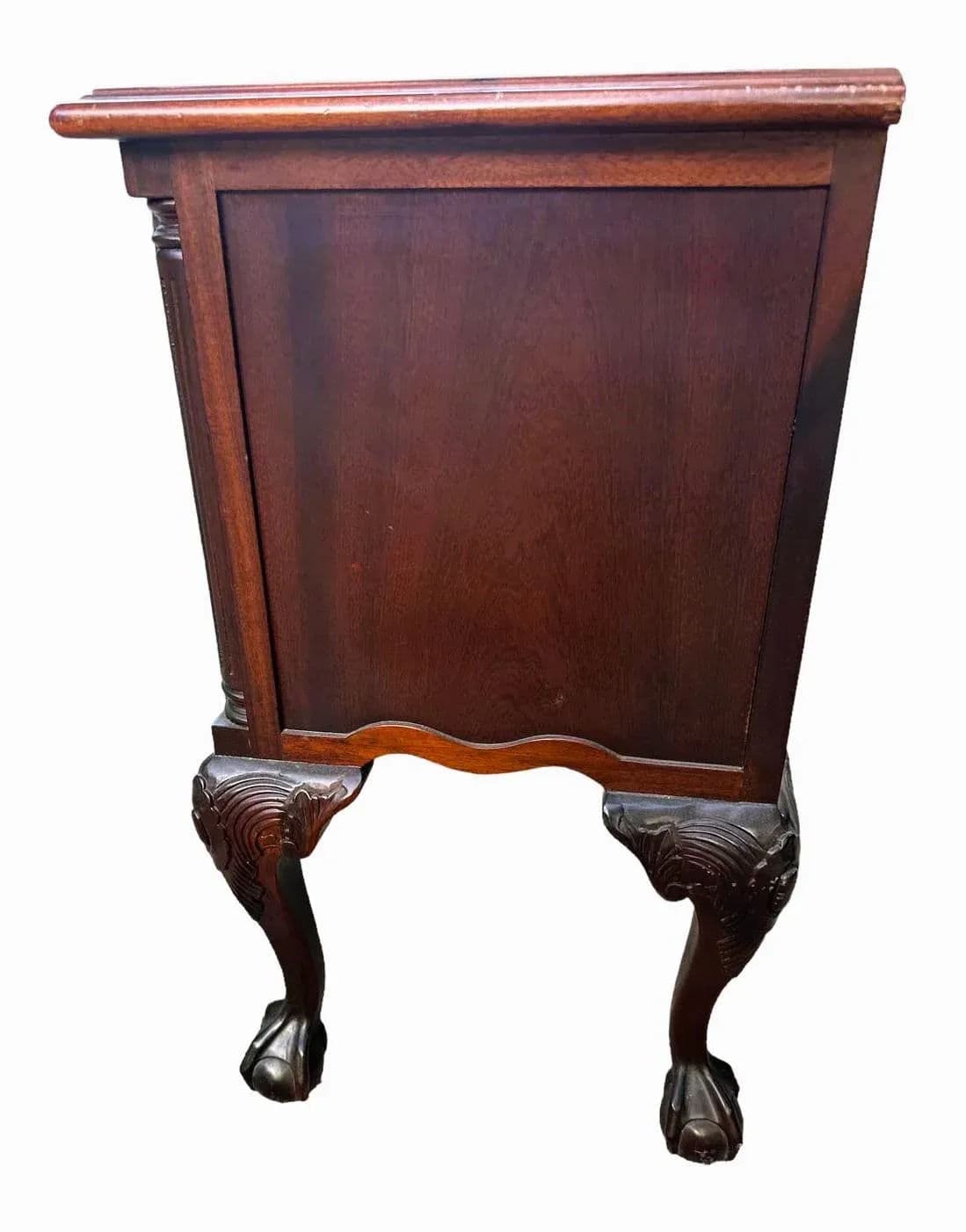 Solid Mahogany Carved Philadelphia Chippendale Lowboy - Vintage Late 20th Century - Thumbnail 7