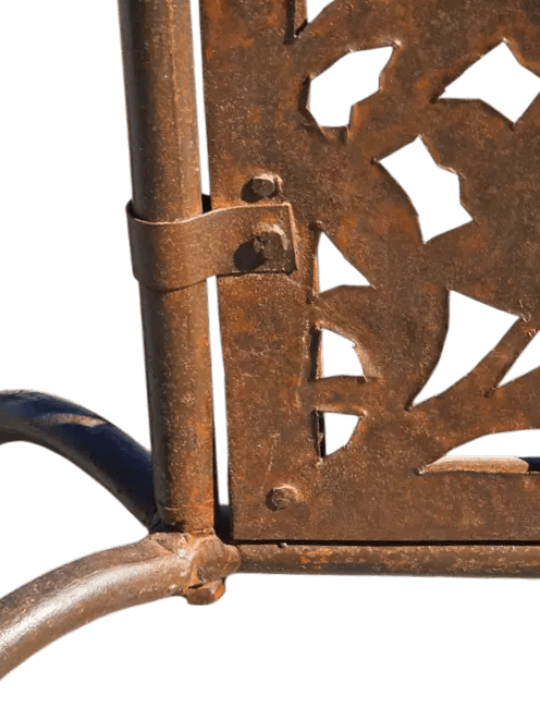 Vintage Pierced Iron Fireplace Screen From Mexico - Thumbnail 7