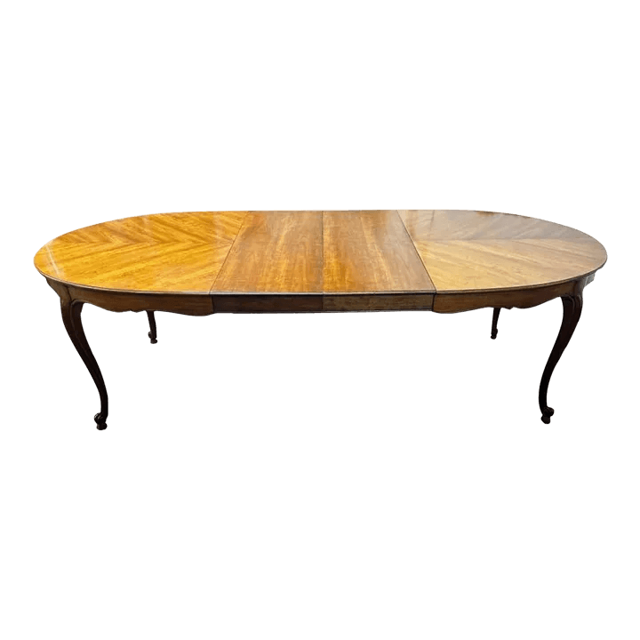 Kindel Grand Rapids Belvedere Louis XV Dining Table Extending to 98" - Made in 1960s - Thumbnail 2
