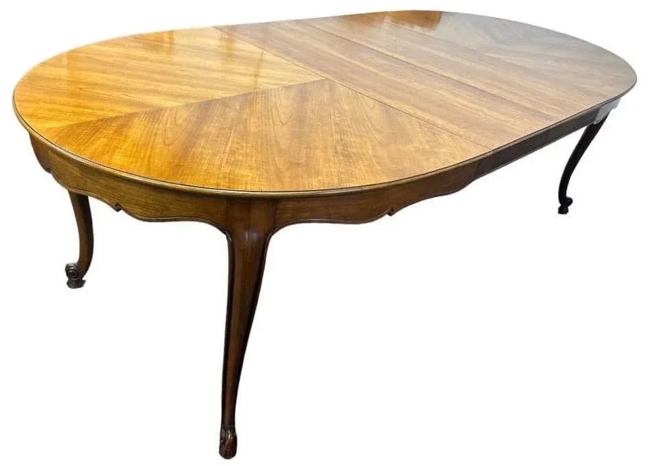 Kindel Grand Rapids Belvedere Louis XV Dining Table Extending to 98" - Made in 1960s - Thumbnail 4