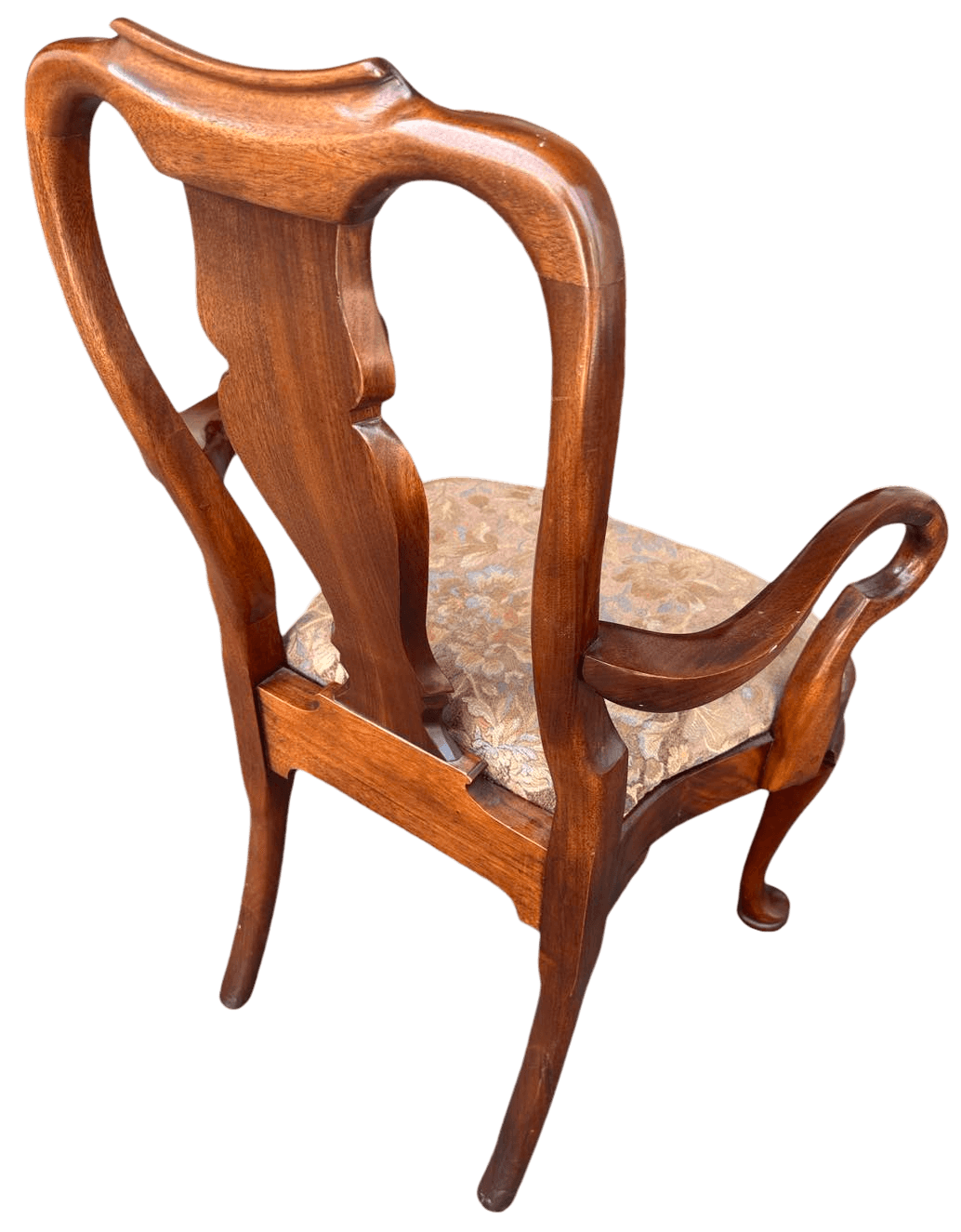 Set of 8 Hickory Chair Furniture Company Flame Mahogany Queen Anne Dining Chairs - Vintage Late 20th Century - Thumbnail 4