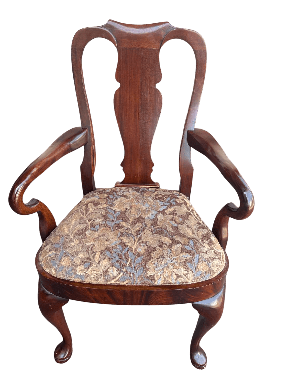 Set of 8 Hickory Chair Furniture Company Flame Mahogany Queen Anne Dining Chairs - Vintage Late 20th Century - Thumbnail 3