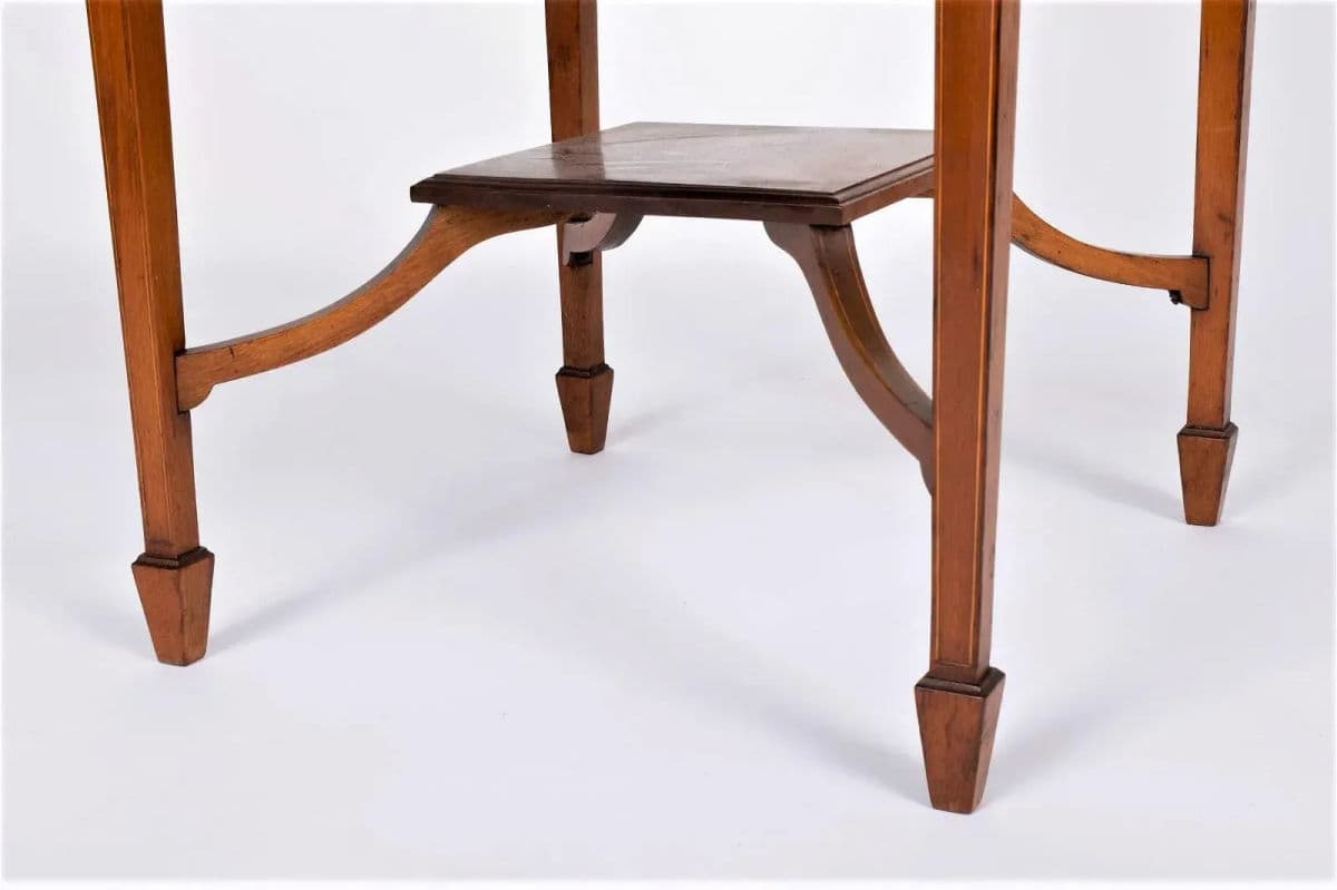 English Antique Edwardian Mahogany 'Envelope' Game Table - Provenance Adolphus Busch Heirs - Circa 1900 - Thumbnail 7