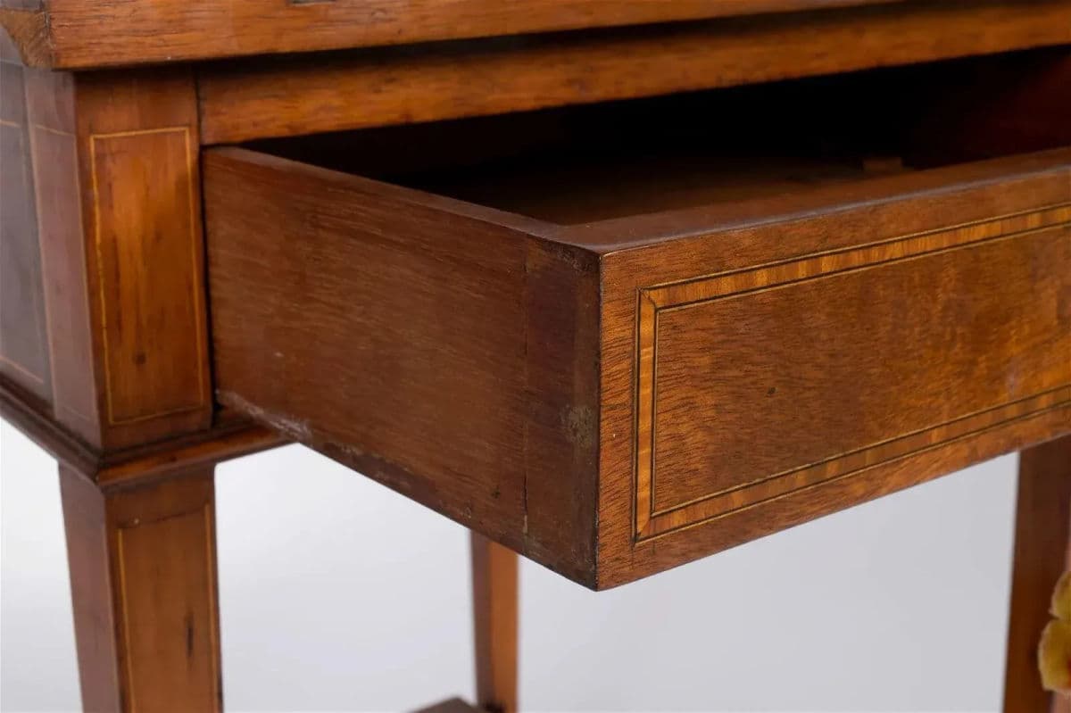 English Antique Edwardian Mahogany 'Envelope' Game Table - Provenance Adolphus Busch Heirs - Circa 1900 - Thumbnail 6