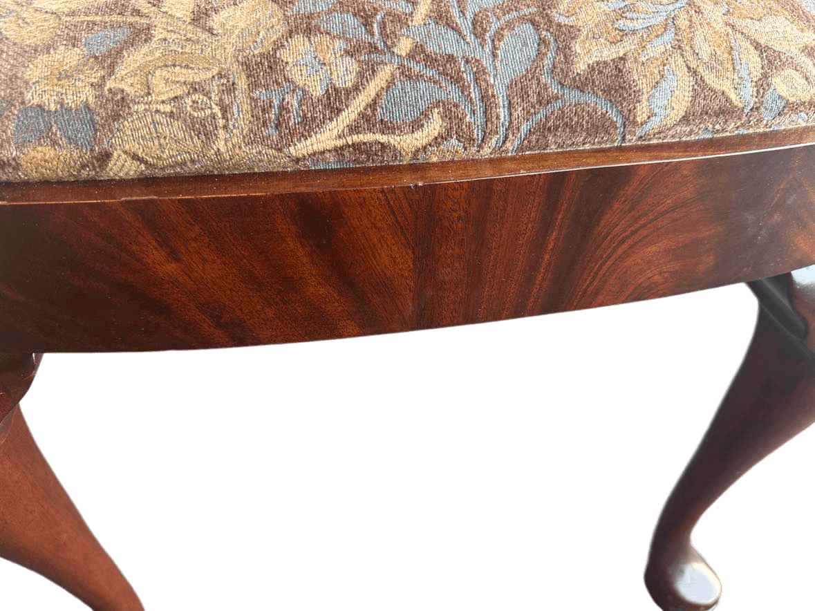 Set of 8 Hickory Chair Furniture Company Flame Mahogany Queen Anne Dining Chairs - Vintage Late 20th Century - Thumbnail 9