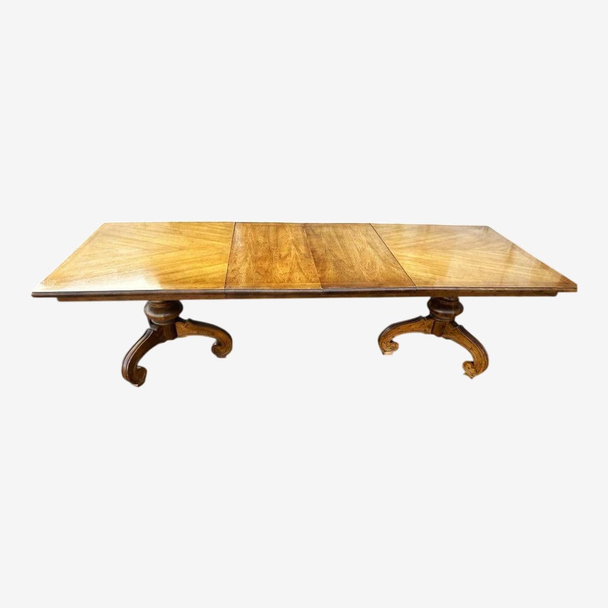 Drexel 'Velero' Spanish Style Pecan Wood 104" Refectory Table From the 1960s - Image 1
