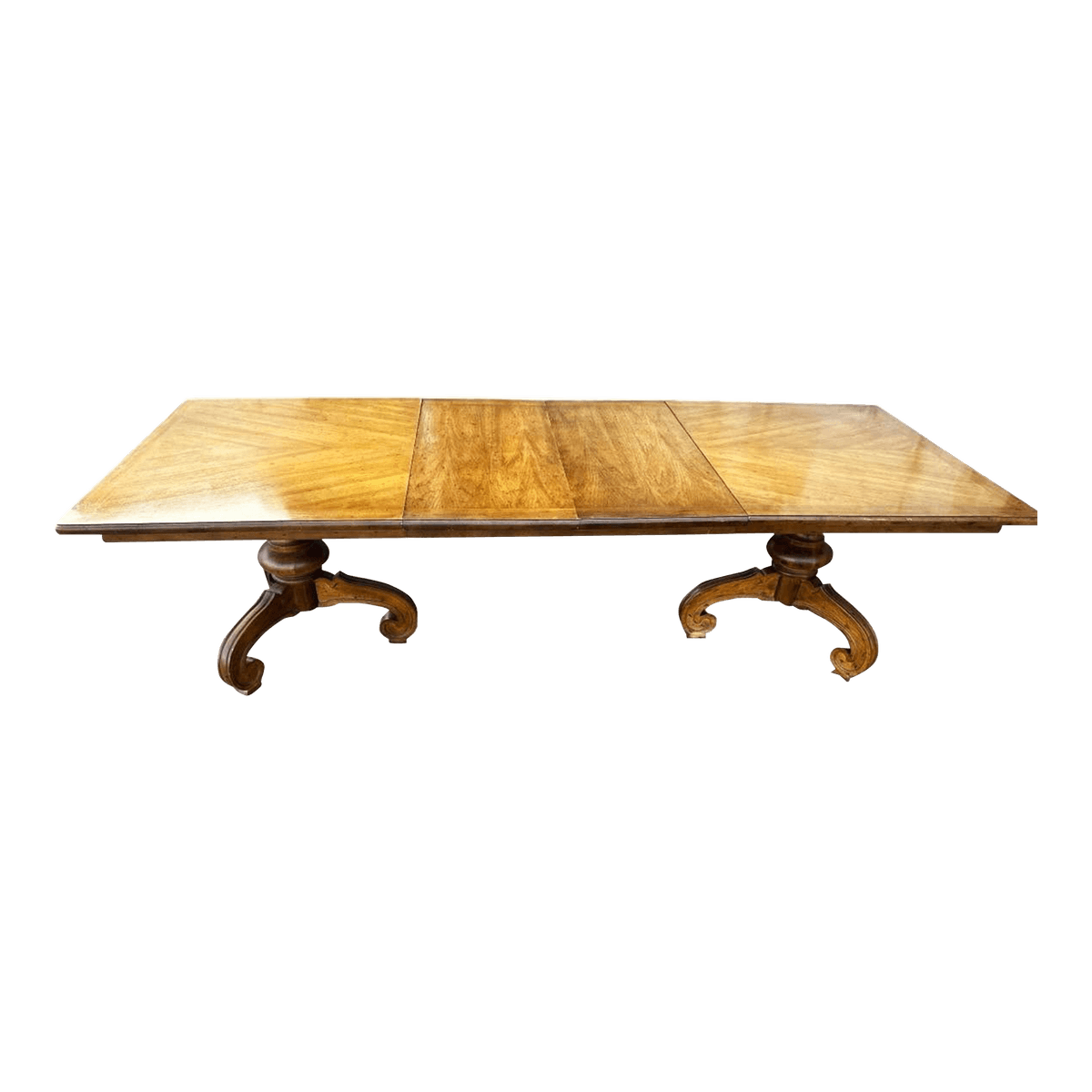 Drexel 'Velero' Spanish Style Pecan Wood 104" Refectory Table From the 1960s - Thumbnail 2