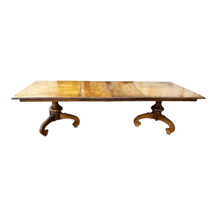 Drexel 'Velero' Spanish Style Pecan Wood 104" Refectory Table From the 1960s - Thumbnail 4