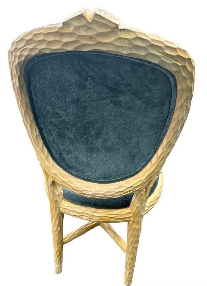 Faux Bois Dining Table and Four Chairs by Andre Originals With New William Morris 'Rose' Linen Upholstery - Vintage Late 20th Century - Thumbnail 7