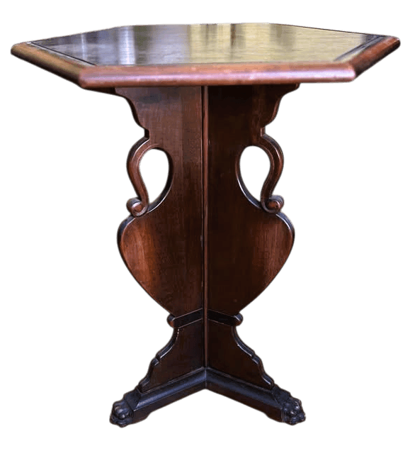 Antique Kittinger Mahogany Hexagonal Tabouret Table - Early 20th Century - Thumbnail 5