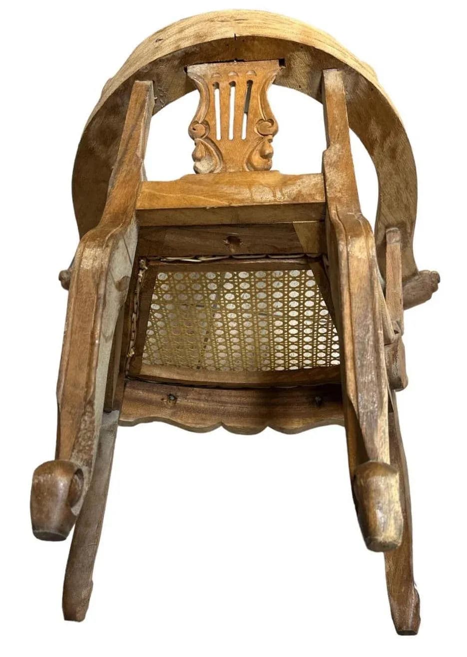 Mexican Carved Child’s Armchair - Vintage Late 20th Century - Thumbnail 5