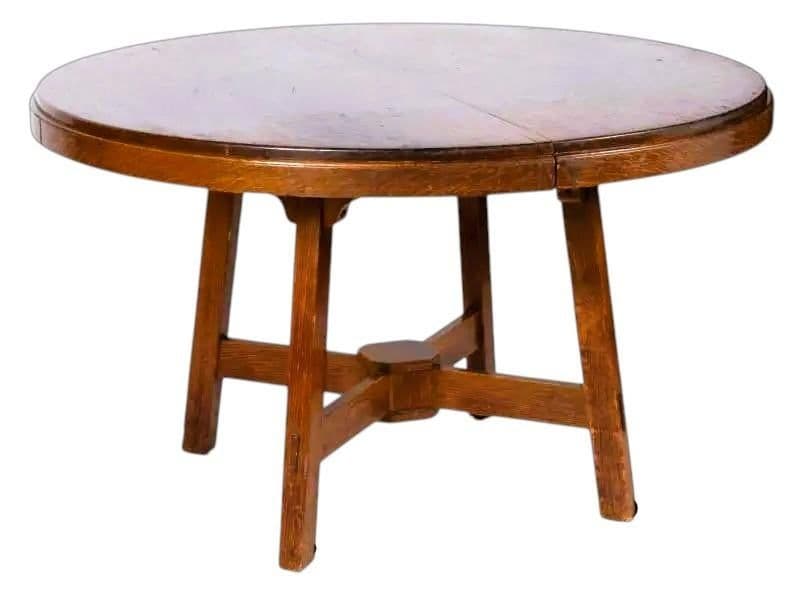 Signed Charles Limbert Antique Mission Oak Dining Table #2429 - Early 20th Century - Thumbnail 3