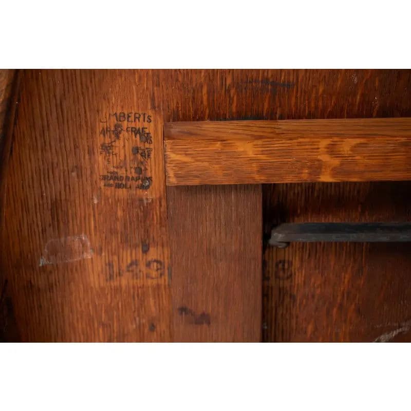 Signed Charles Limbert Antique Mission Oak Dining Table #2429 - Early 20th Century - Thumbnail 4
