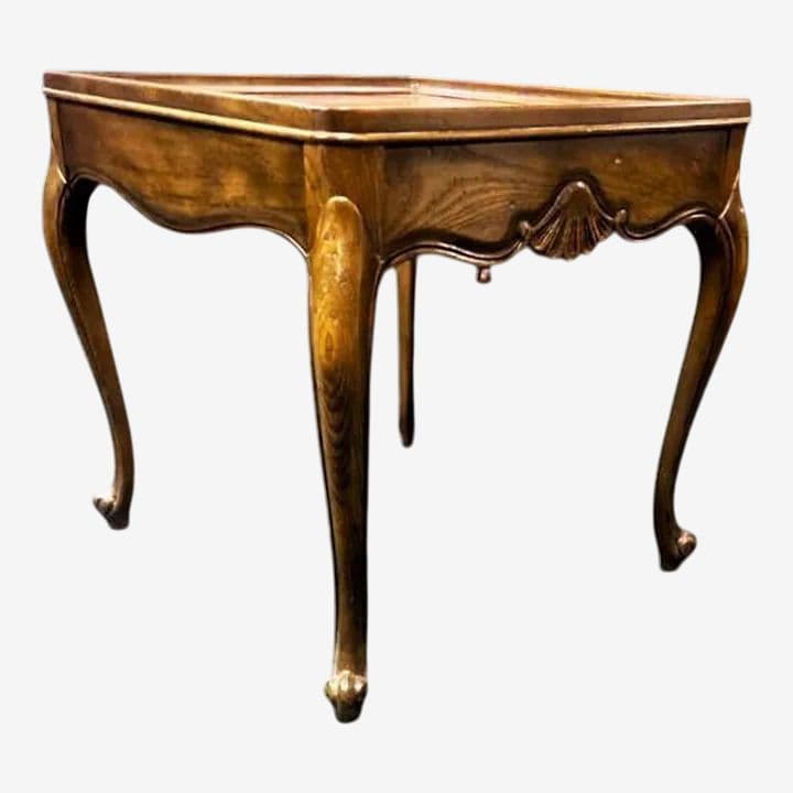 Baker Furniture Company French Country Louis XV Oak Side Table - Image 1