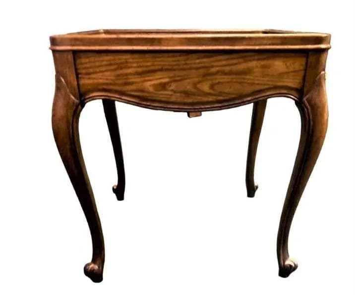 Baker Furniture Company French Country Louis XV Oak Side Table - Thumbnail 7