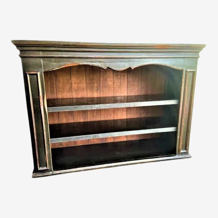 Late 20th Century Large 80" Wide Mexican Wooden Display Cabinet - Image 1