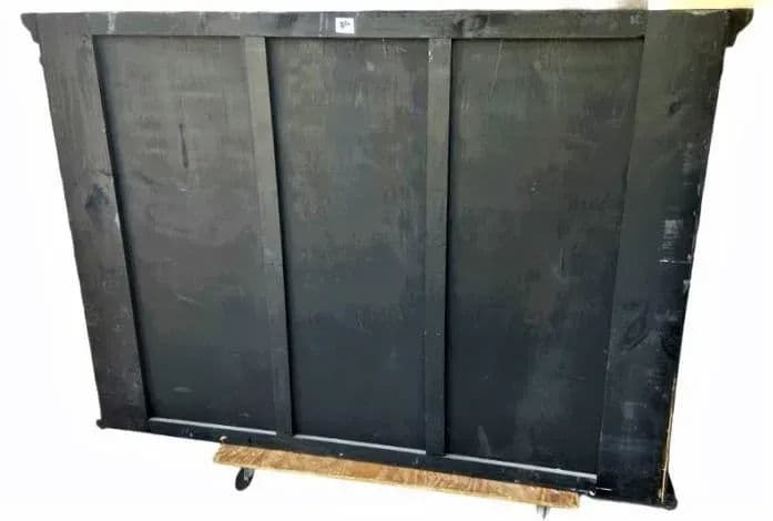 Late 20th Century Large 80" Wide Mexican Wooden Display Cabinet - Thumbnail 4