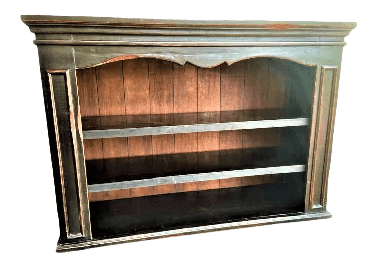 Late 20th Century Large 80" Wide Mexican Wooden Display Cabinet - Thumbnail 9