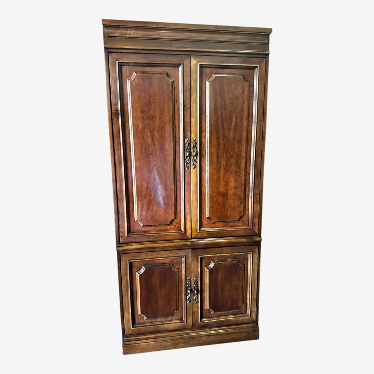 Hooker Furniture Solid Cherry Wood Armoire - Vintage Late 20th Century - Image 1