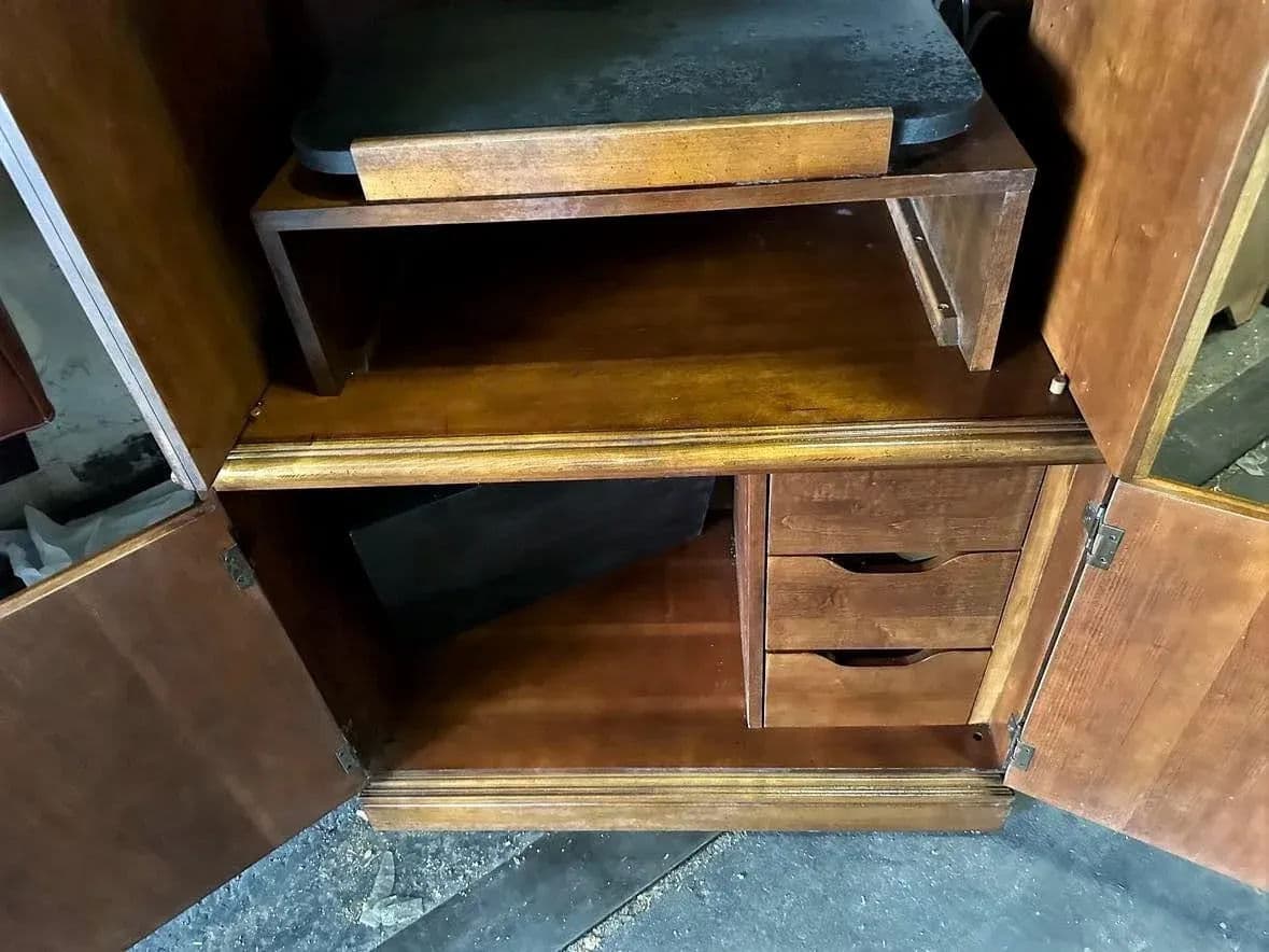 Hooker Furniture Solid Cherry Wood Armoire - Vintage Late 20th Century - Thumbnail 3