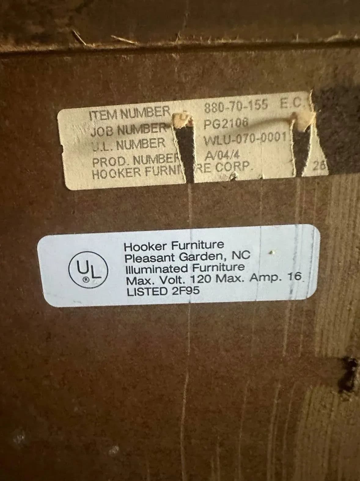 Hooker Furniture Solid Cherry Wood Armoire - Vintage Late 20th Century - Thumbnail 7