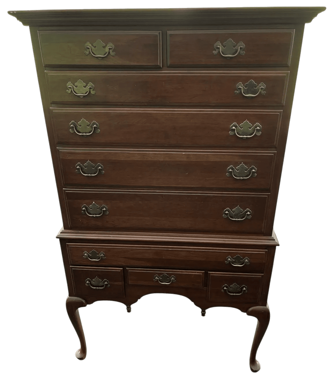 Ethan Allen Solid 'American Traditional' Cherry Highboy - Vintage Late 20th Century - Thumbnail 4