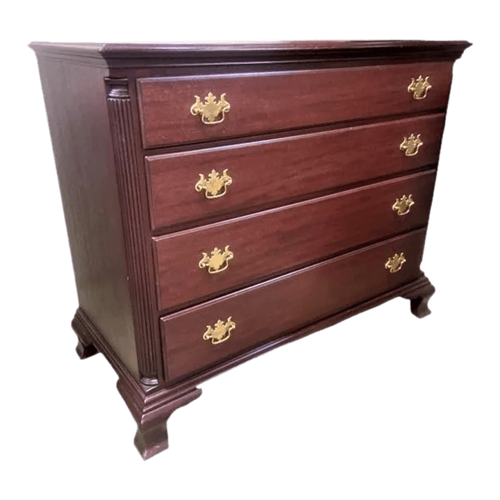 Kindel Grand Rapids Furniture Vintage Solid Mahogany Georgian Dresser - Late 20th Century - Thumbnail 2