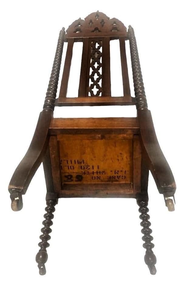 Late 19th Century Mahogany Gothic Revival Accent Chairs - a Pair - Thumbnail 8