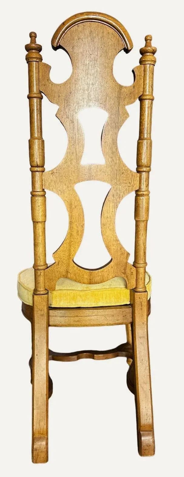 Jim Peed Drexel 1960s Spanish Style Pecan Wood Dining Chairs - Set of 4 - Thumbnail 5