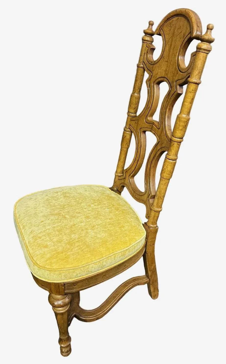 Jim Peed Drexel 1960s Spanish Style Pecan Wood Dining Chairs - Set of 4 - Thumbnail 6