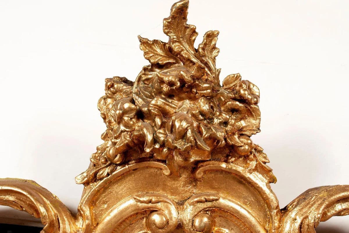 Monumental French Rococo Gilded Age Giltwood 7' Tall Wall Mirror - Late 19th Century - Thumbnail 3