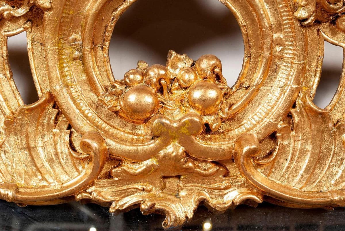 Monumental French Rococo Gilded Age Giltwood 7' Tall Wall Mirror - Late 19th Century - Thumbnail 5