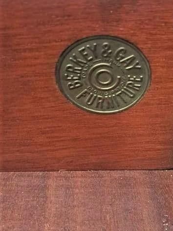 Antique Berkey & Gay Grand Rapids 72” ‘Span-Umbrian' Walnut, Burlwood and Polychrome Credenza or Buffet - Circa 1917 - Thumbnail 12