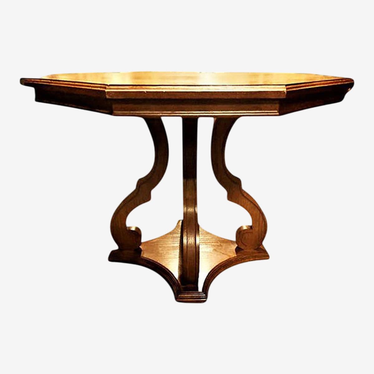 Spanish Revival Octagonal Coffee Table in Oak and Fruitwood by Mersman - Mid 20th Century - Image 1