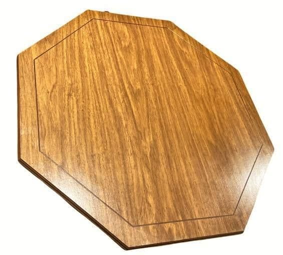 Spanish Revival Octagonal Coffee Table in Oak and Fruitwood by Mersman - Mid 20th Century - Thumbnail 3