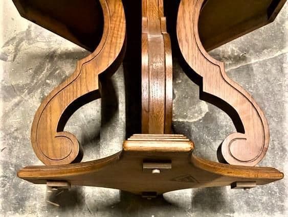 Spanish Revival Octagonal Coffee Table in Oak and Fruitwood by Mersman - Mid 20th Century - Thumbnail 7