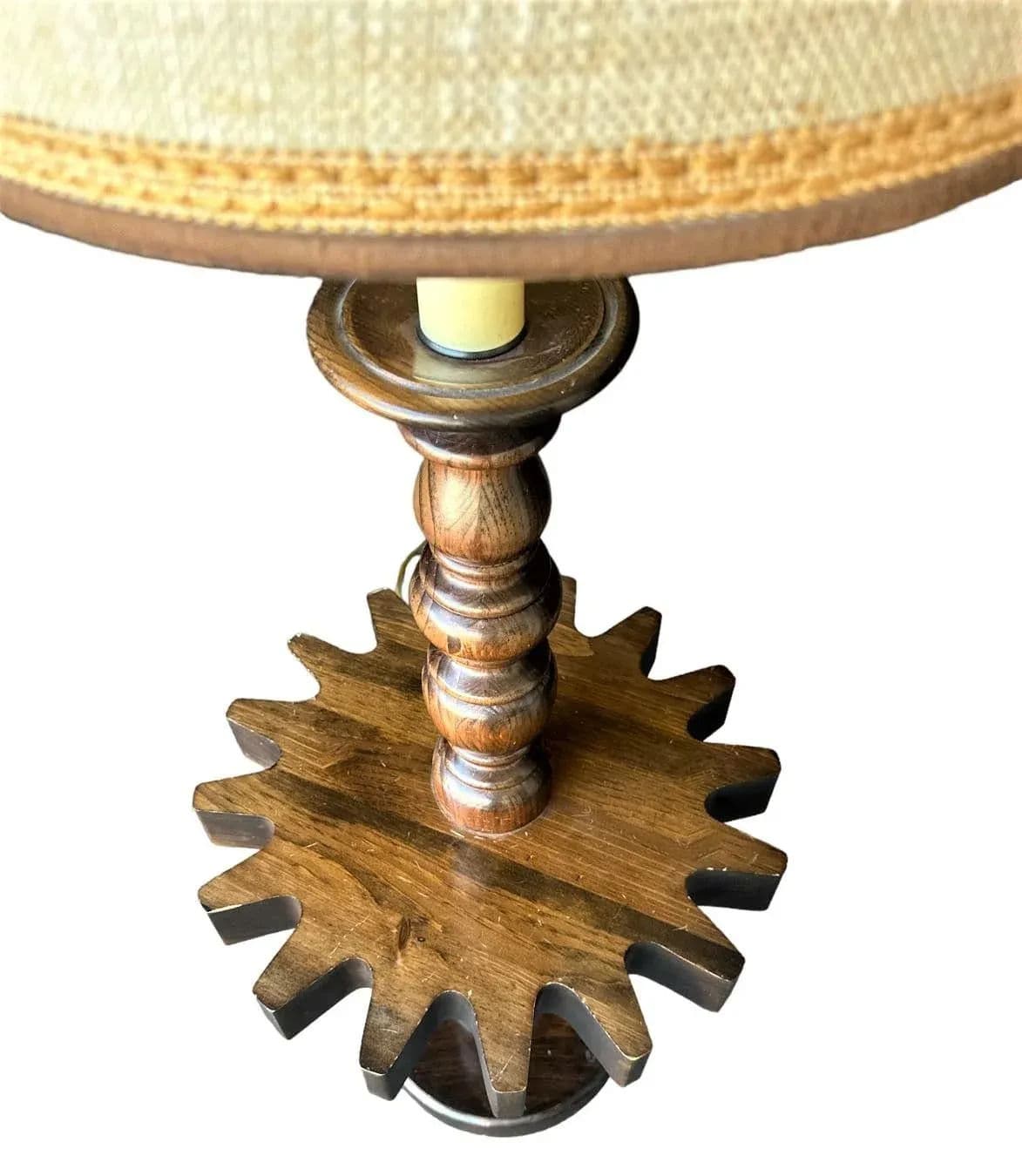 ‘Old Tavern’ Ethan Allen Cog Wheel Design Floor Lamp - Vintage 1970s - Thumbnail 3