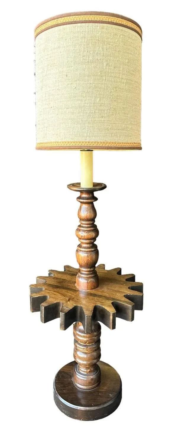 ‘Old Tavern’ Ethan Allen Cog Wheel Design Floor Lamp - Vintage 1970s - Thumbnail 8