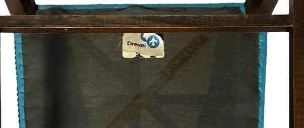 Drexel Vintage Mid Century Teal Button Tufted Accent Chairs - a Pair - Thumbnail 8