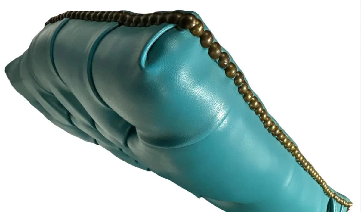 Drexel Vintage Mid Century Teal Button Tufted Accent Chairs - a Pair - Thumbnail 6