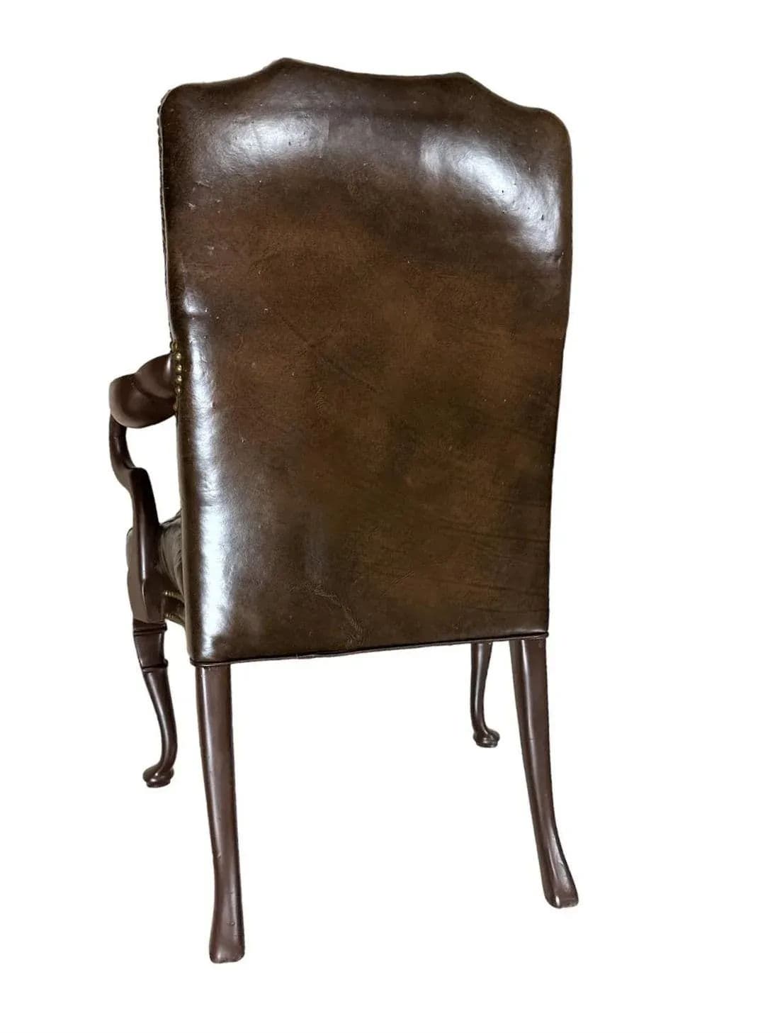 Schafer Brothers Vintage Chesterfield Style Tufted Leather Arm Chair - Mid 20th Century - Thumbnail 5
