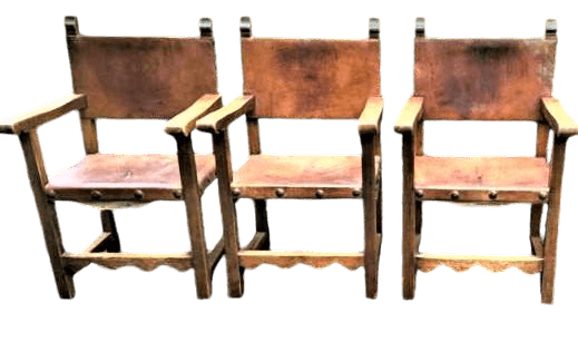 Artes De México Internacionales Hacienda Leather Arm Chair - Made in 1960s - Thumbnail 7