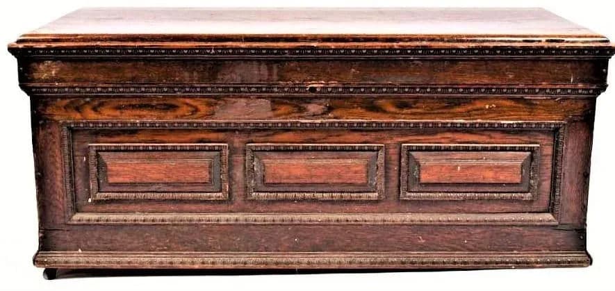 18th Century Antique Georgian Oak Coffer - Thumbnail 5