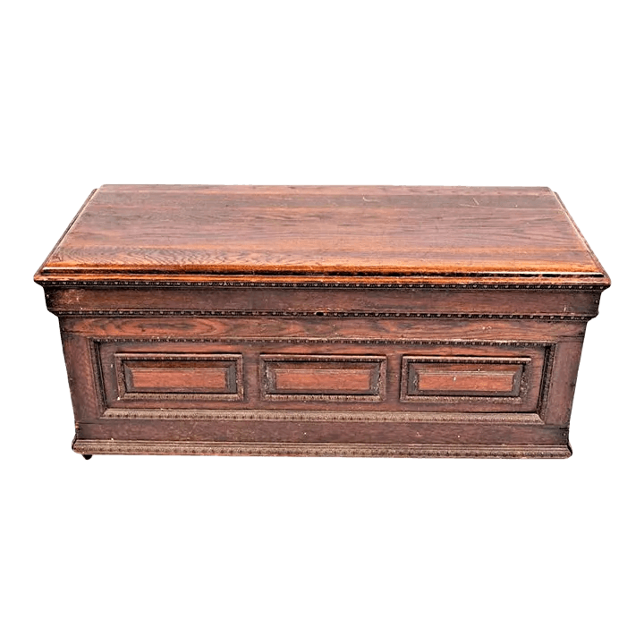 18th Century Antique Georgian Oak Coffer - Thumbnail 6