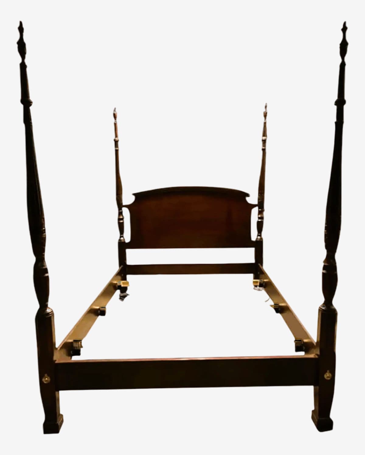 Drexel Heritage Four Poster Queen Size 'Carleton' Cherry Wood Rice Bed - Vintage Late 20th Century - Made in North Carolina - Image 1